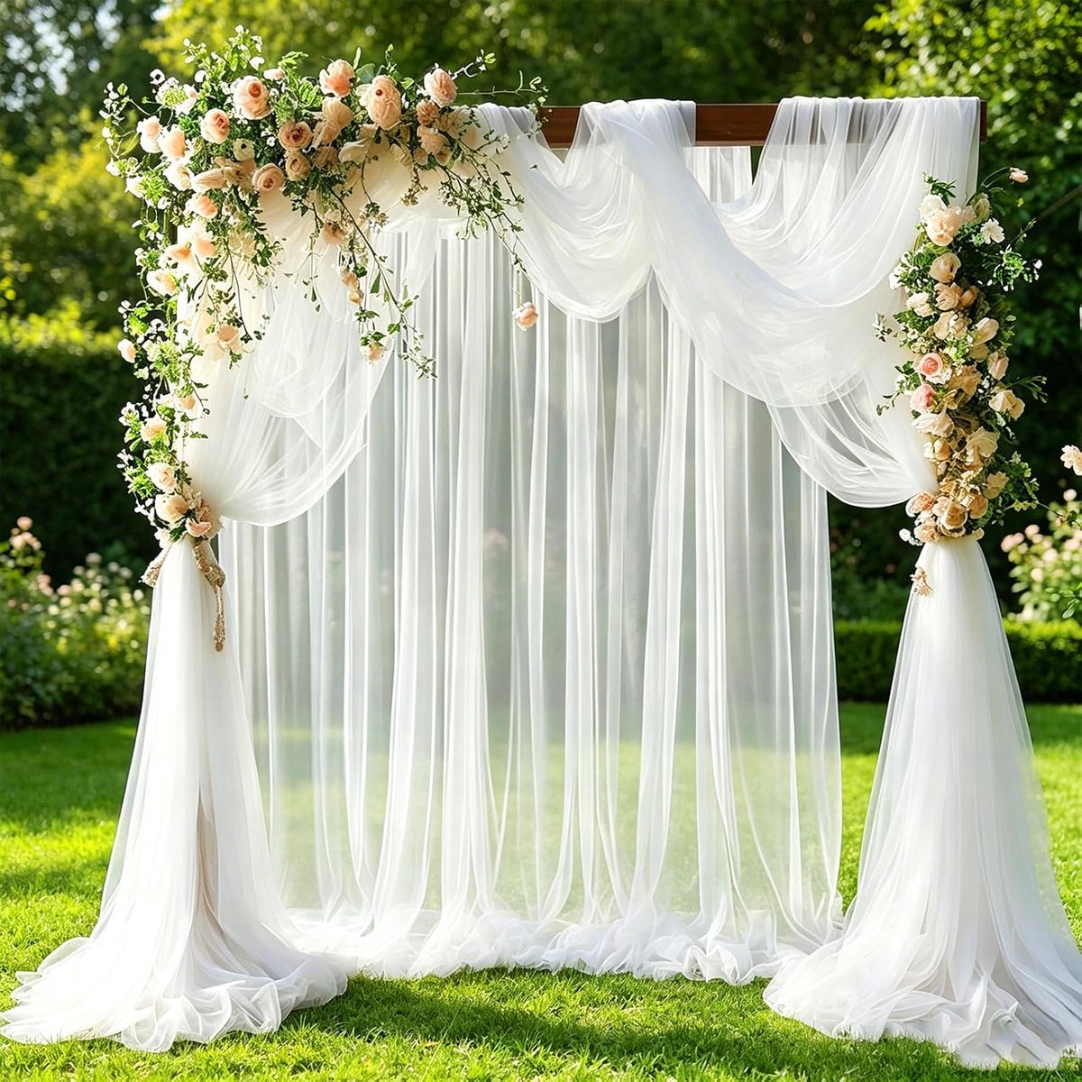 Gordijn 1.6 x 10 m - Transparante Tulle - Ademend materiaal - Perfect voor bruiloften - ShopVlot