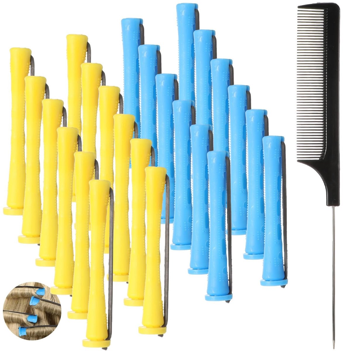 Solidchoice - Permanente Krulstokken voor Korte Haar (24 Stuks)