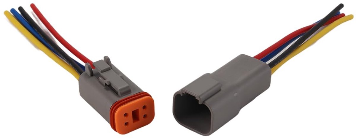 Solidchoice - 4 Pin Waterdichte DT Connector Kit voor Auto en Motor