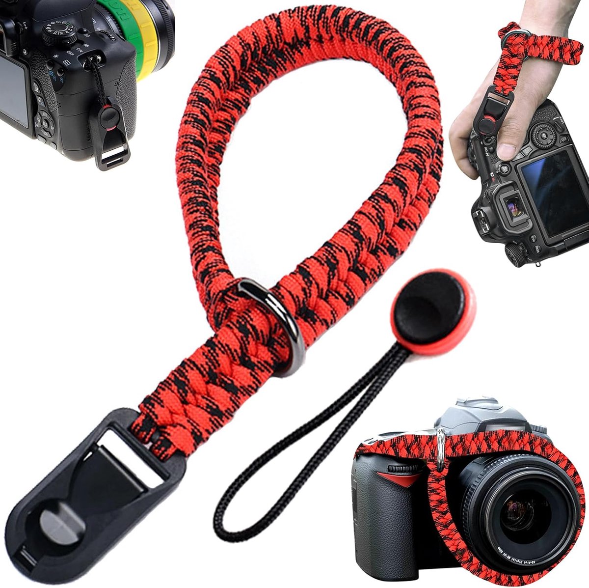 Camera wristband, adjustable camera strap, compatible with different cameras, total length 40 cm - ShopVlot