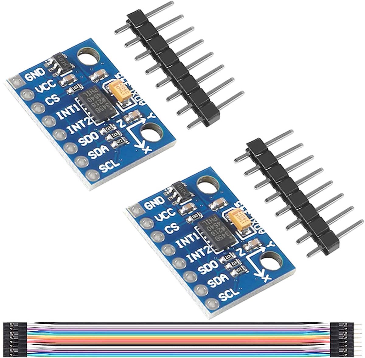 2pcs GY-291 ADXL345 IIC/SPI Digital 3-Axis Acceleration of Gravity Tilt Module with pinheader DuPont Cable for Arduino - ShopVlot