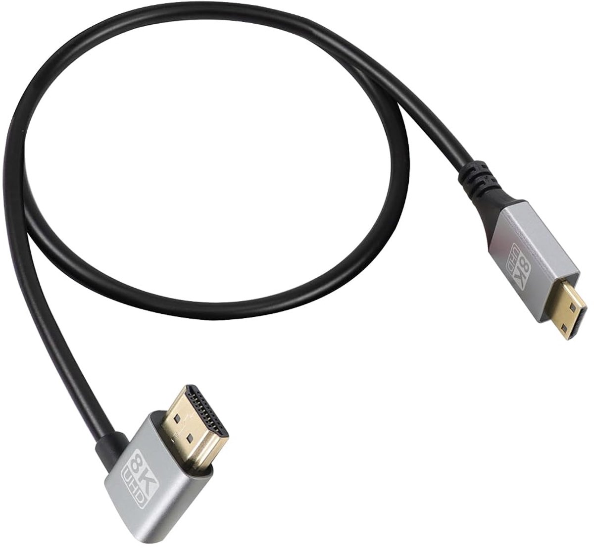 Mini HDMI Male to HDMI Male Cable (Right Corner, 0.5m) - ShopVlot