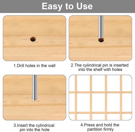 Pack van 40 Cilinderpennen - Diameter 6 x 40 mm - Planksteunen - Vloerrekken - Metaal - Meubelaccessoires - Cylindrische Planksteunen voor Kasten - Opslagoplossingen van Merkloos	 — afbeelding 4