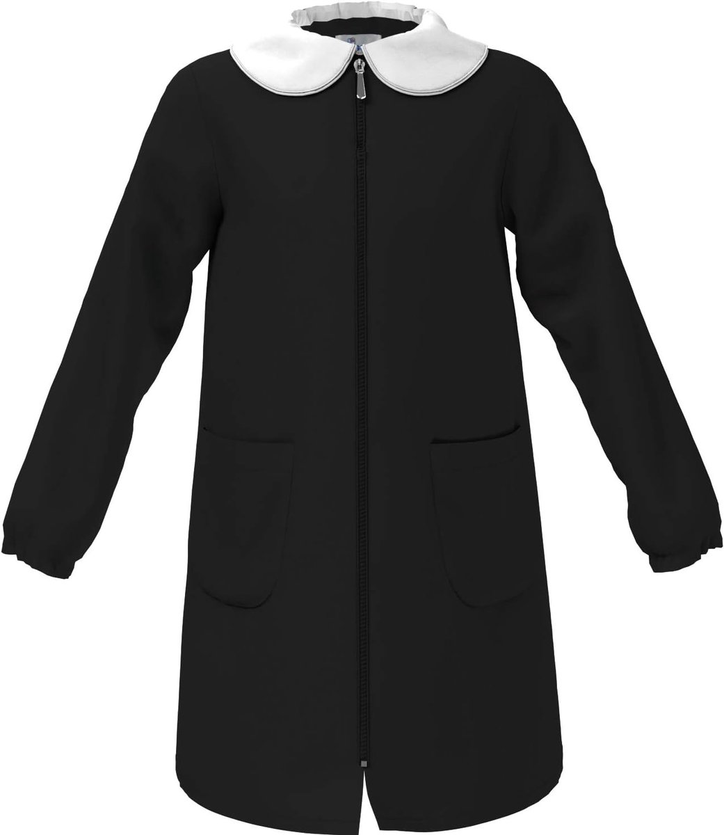 Siggi Girls' Apron Black with Zip - ShopVlot