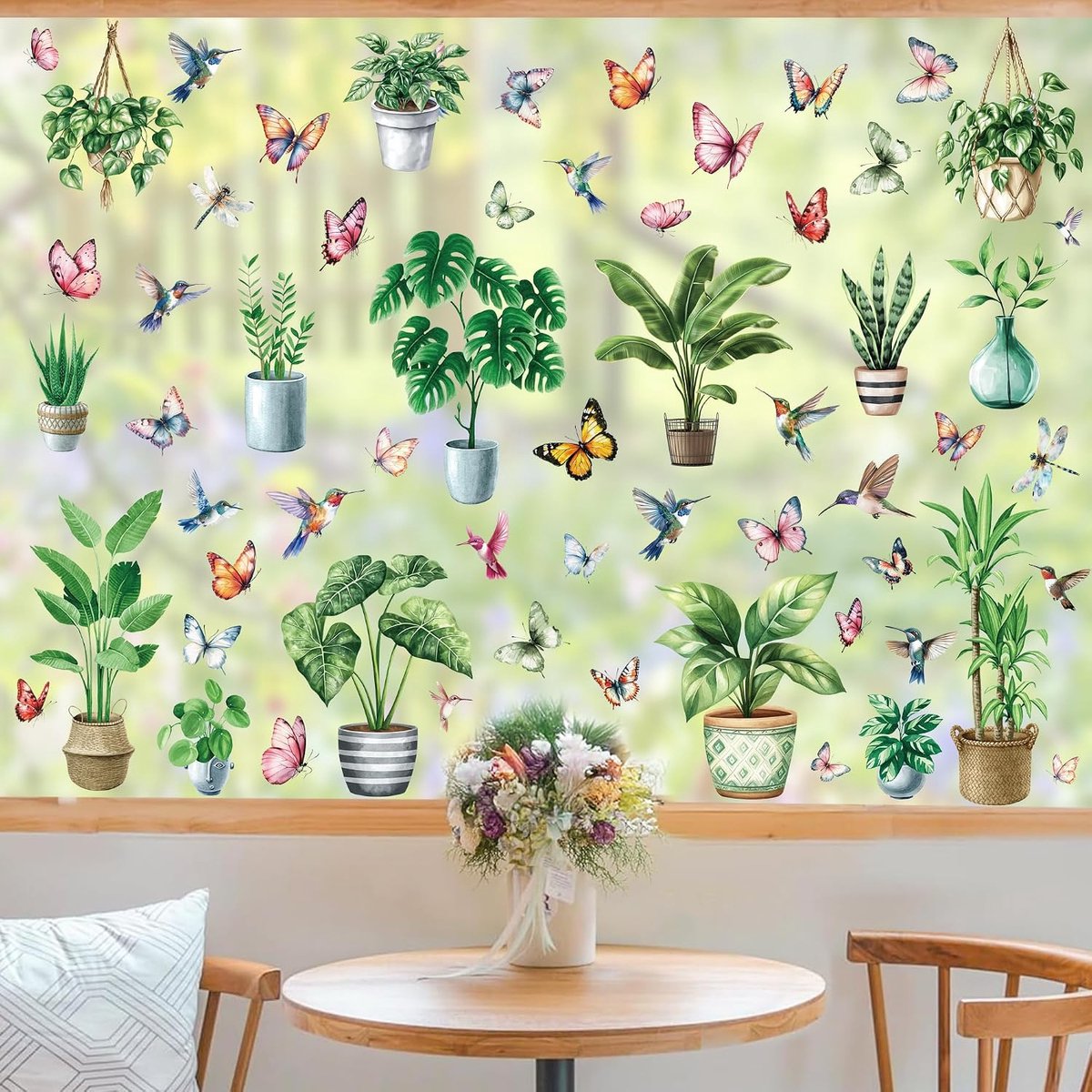 Moxled Window Pictures, Spring Self-Adhesive, 61 Pieces - ShopVlot