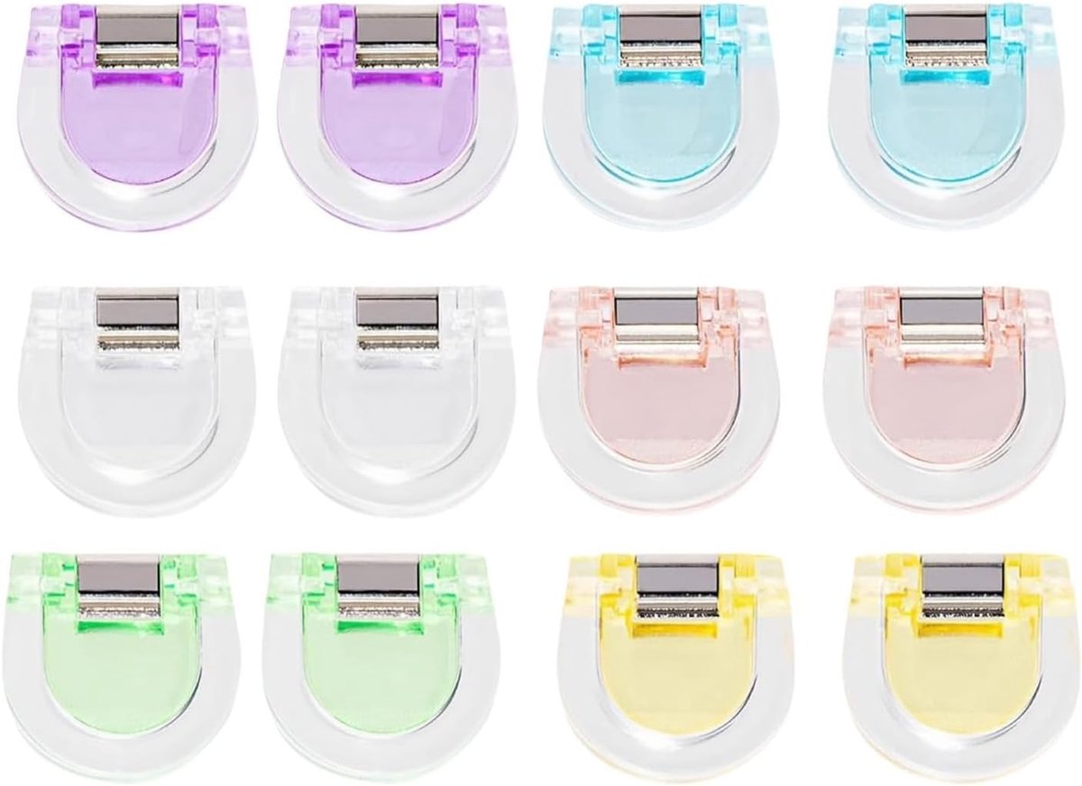 12 Pcs Colorful Plastic Paper Clips – Durable Colorful Binder Clips for Loose Sheets, Ideal for Office, Home and - ShopVlot