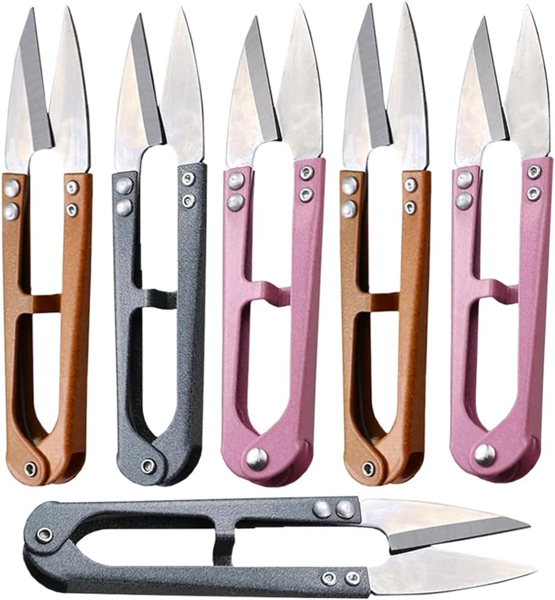 Pack of 6 Wire Scissors, Mini Spring Scissors, Trimming Pliers, Mini Secateurs, Stainless Steel, Wire Scissors, Sharp - ShopVlot