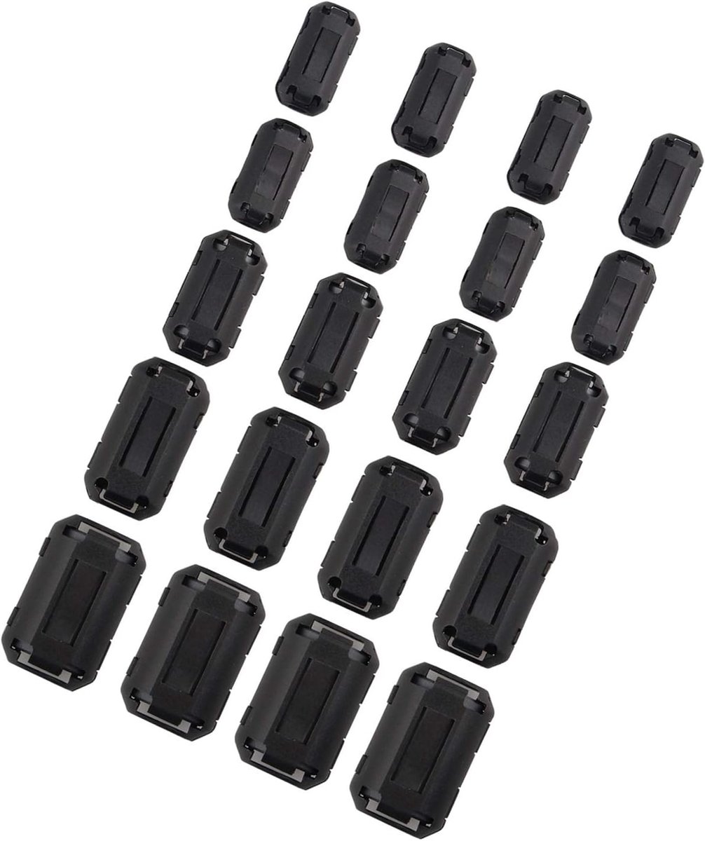 20pcs Clip on Ferrite Ring Core Anti interference High frequency Filter RFI EMI Noise Cancer with 3mm 5mm 7mm 9mm 13mm - ShopVlot