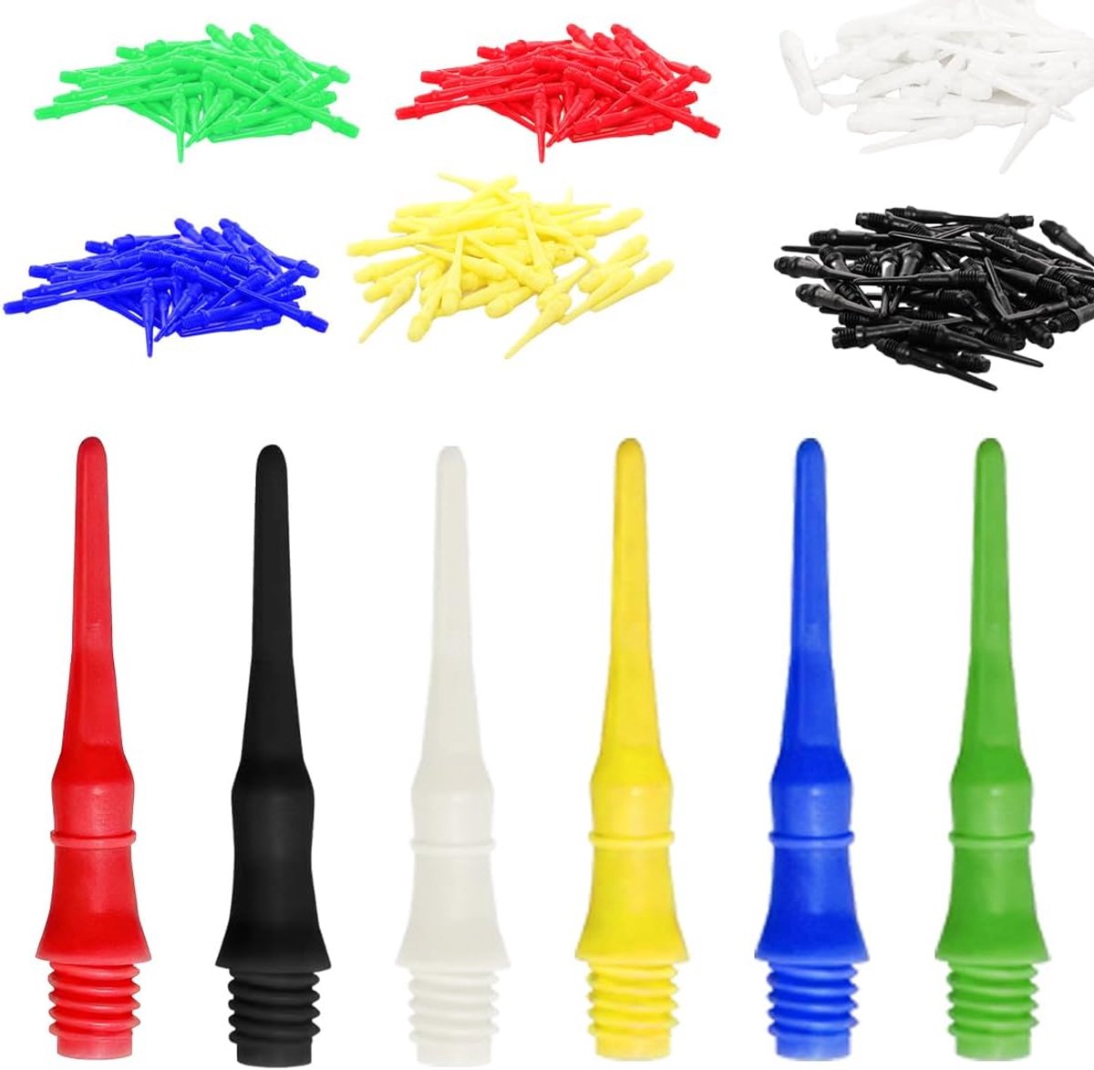 60 ultra-stable and durable plastic dart tips, 2BA thread, dart darts (6 colours) - ShopVlot