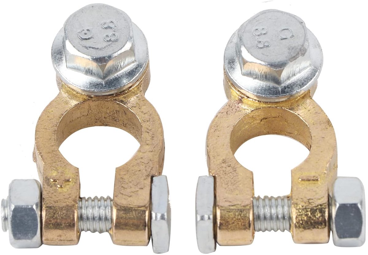 Automobile Battery Connectors Brass Battery Connectors Connectors Clamps Positive Negative Car Battery Connectors - ShopVlot