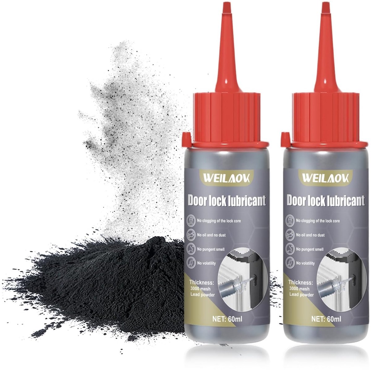 Lubricant for Locks, Multifunctional Lubrication, Graphite - Lubricating powder for cylinders for lubricating door - ShopVlot