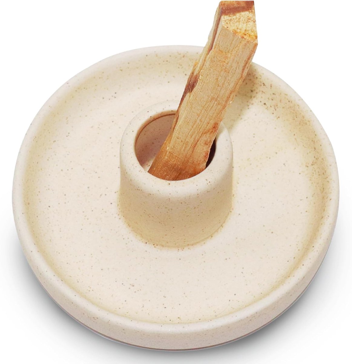 Palo Santo Holder Ceramic, Incense Holder with Large Ash Catcher for Sacred Wood, Incense Sticks and Cones, Modern - ShopVlot