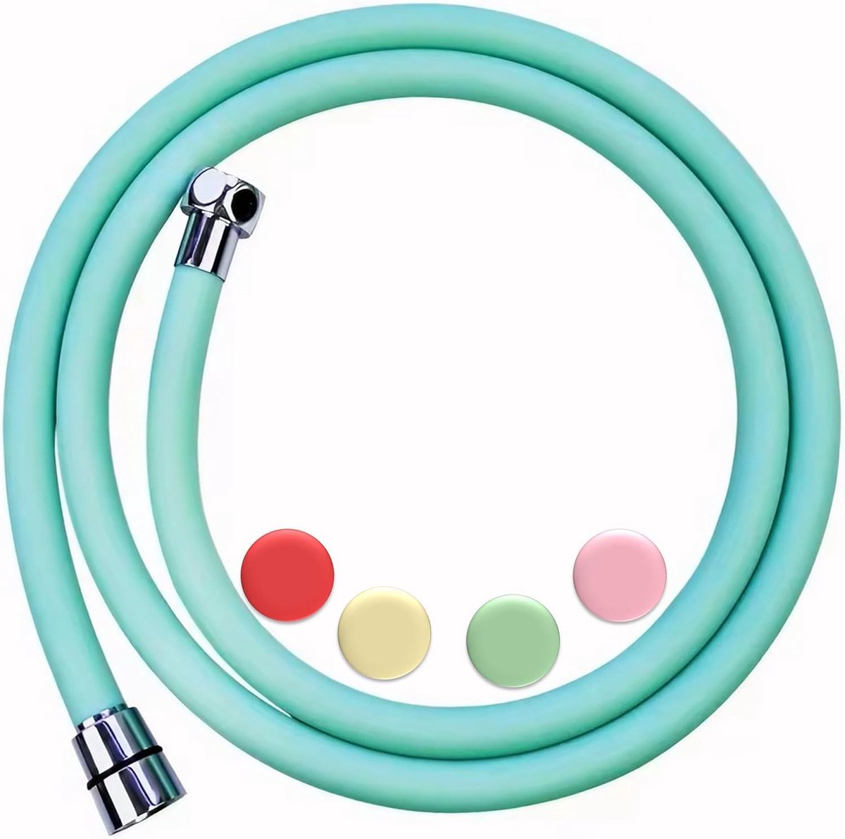 Colourful silicone shower hose, 360° rotatable, silent, coloured, suitable for all standard shower heads, twist - ShopVlot