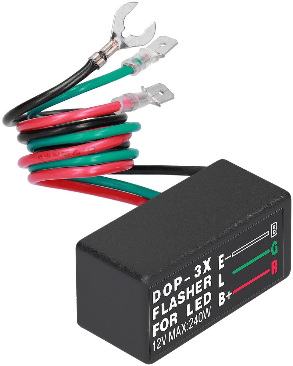GUUZI DOP-3X FLASHER FOR LED12V MAX: 240W LED Turn Signal Relay Electronic LED Flasher Relay FIX Motorcycle Turn - ShopVlot