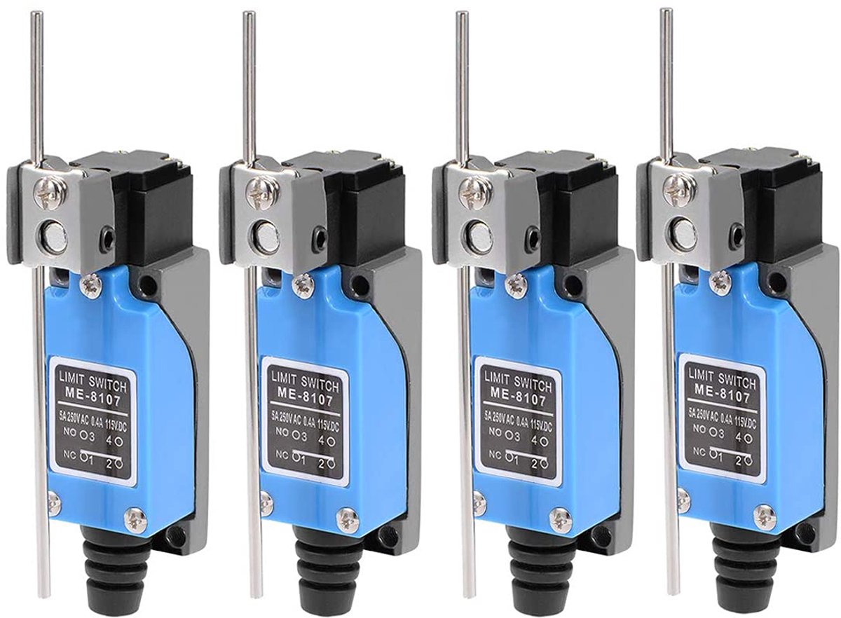 GUUZI 4pcs Adjustable Rod Lever Arm Momentary Limit Switch 1NC 1NO ME-8107 0~250V/5A - ShopVlot