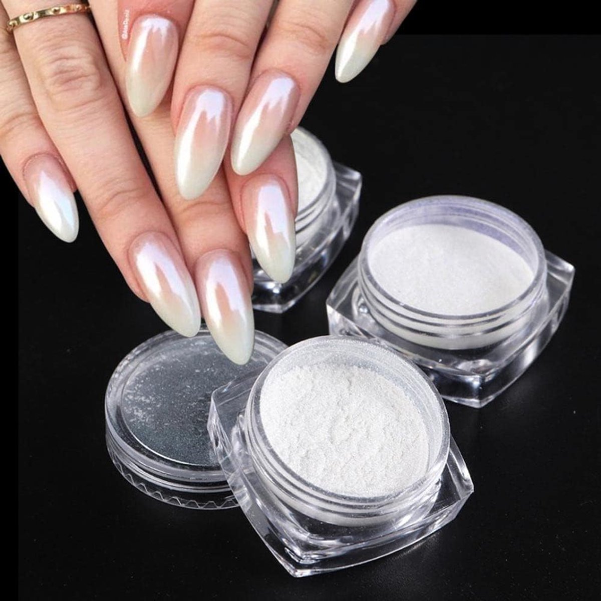 Nail Powder met Chrome Effect - Zilver Chrome Poeder - Super Spiegel Effect - Perfect voor Nagelkunst - ShopVlot