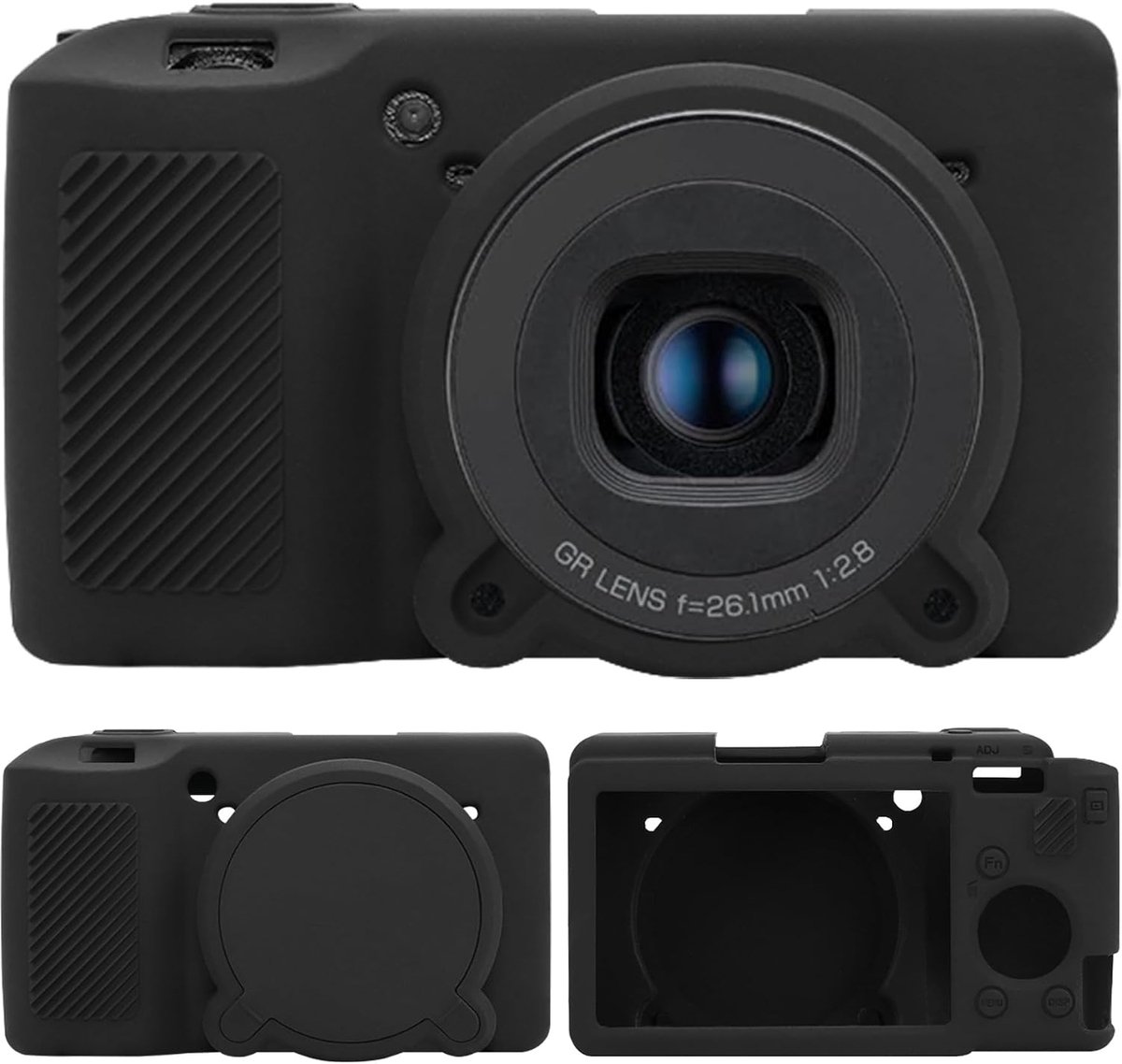 Siliconen hoes voor Ricoh GR IIIx/GR III - zwart - beschermend - ideaal voor onderweg - ShopVlot
