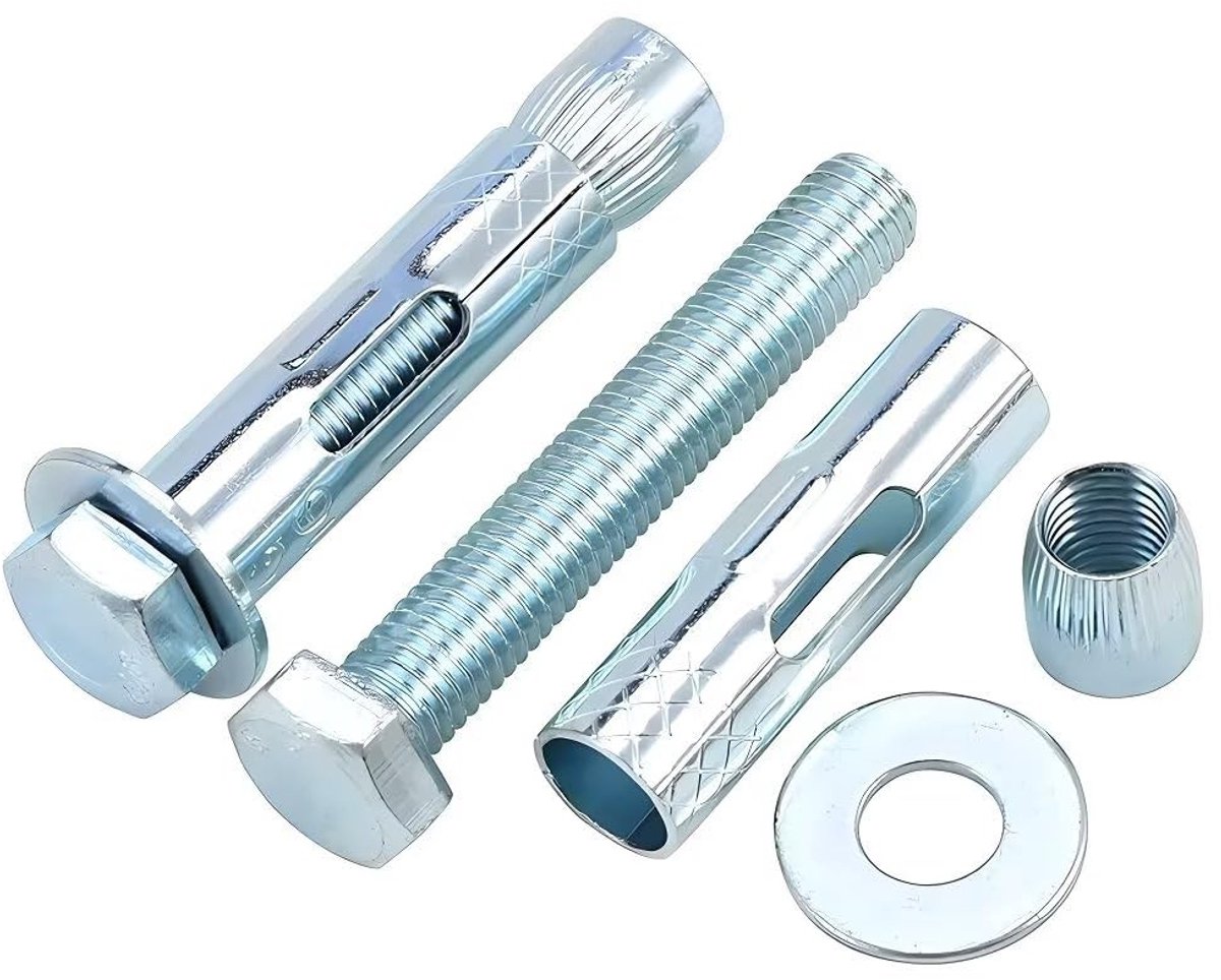 Solidchoice - Expansiebouten M10 x 55 mm van Gegalvaniseerd Staal (Set van 6)