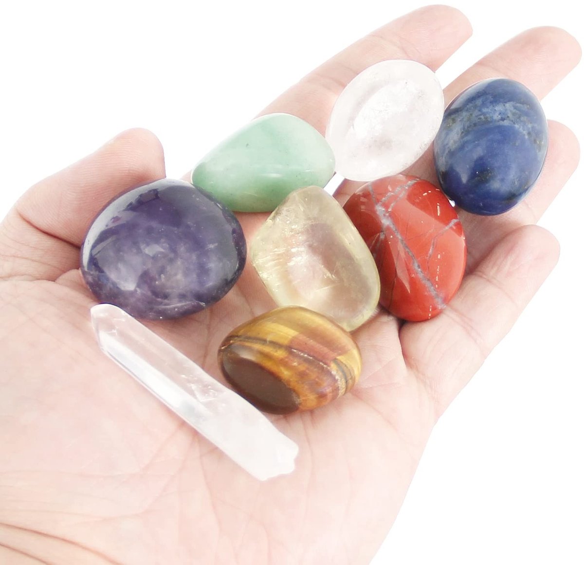 Solidchoice - 7 Chakra Steen Set met Natuurlijke Kristallen voor Meditatie