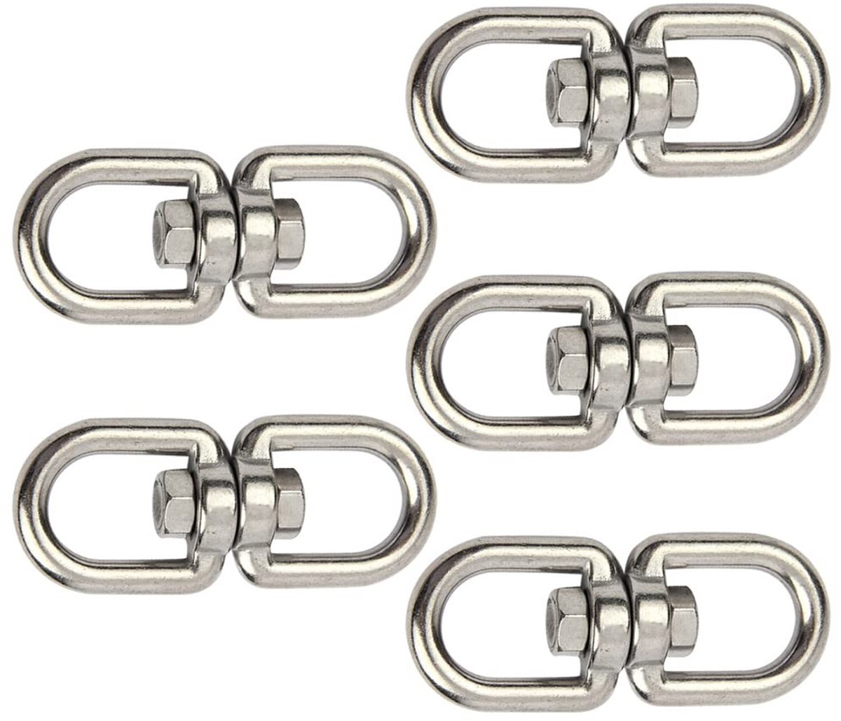 Solidchoice - RVS Draaihaak met Dubbele Eindverbinding voor Ophangaccessoires