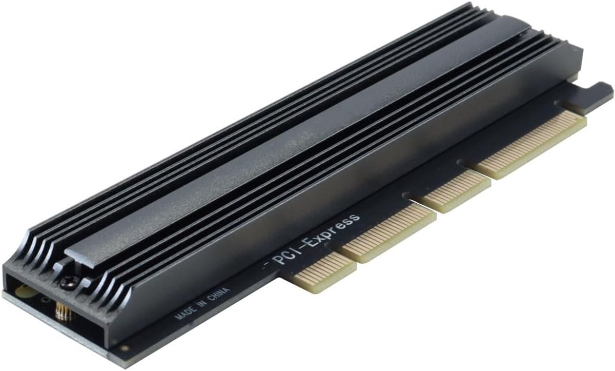 PCI-E 4.0 naar NVMe uitbreidingskaart - 2x M.2 NVMe 22110/2280 - aluminium koelpaneel - ShopVlot