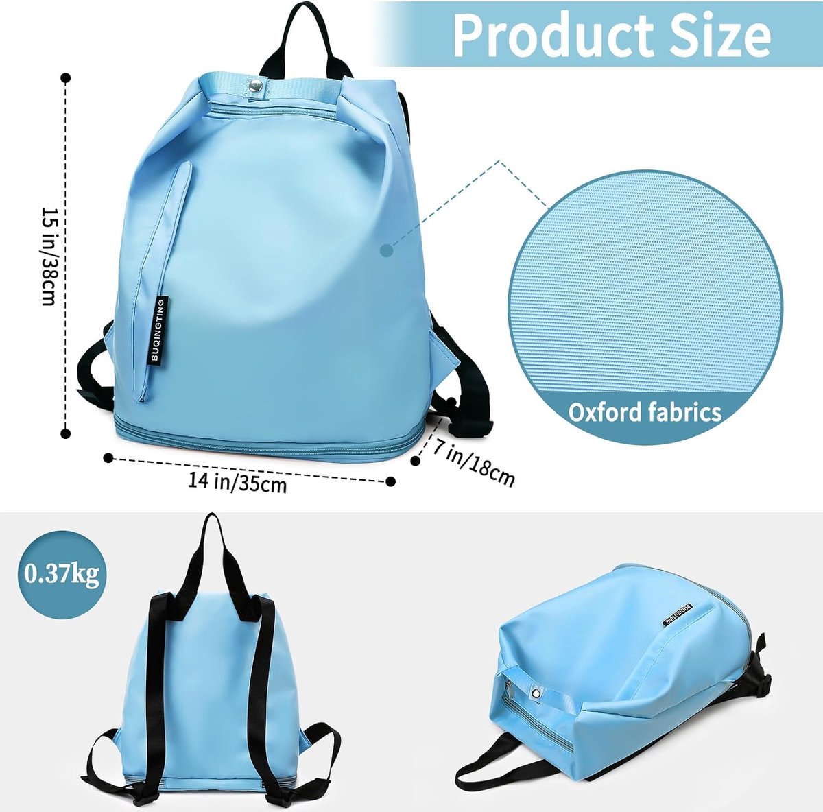 Sportsrugzak met Schoencompartiment - Lichtgewicht Waterdicht - Unisex Casual Sporttas - Ideaal voor Gym - ShopVlot