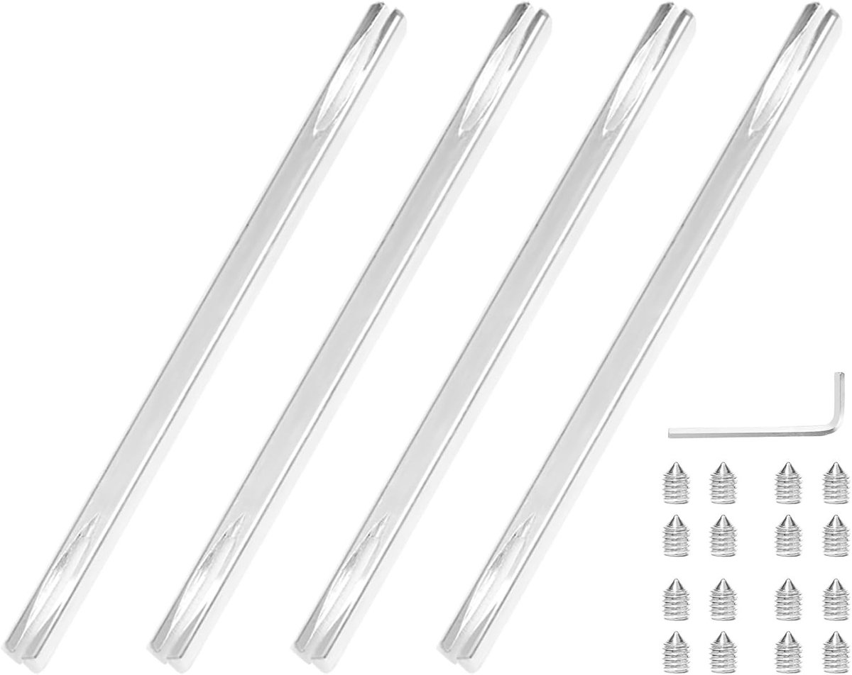 Vierkante Stiften Deurbeslag - Bevestigingspennen Deurkruk - Deuren Repareren - Roestbestendig Verzinkt - 8 x 150 mm - Zilver