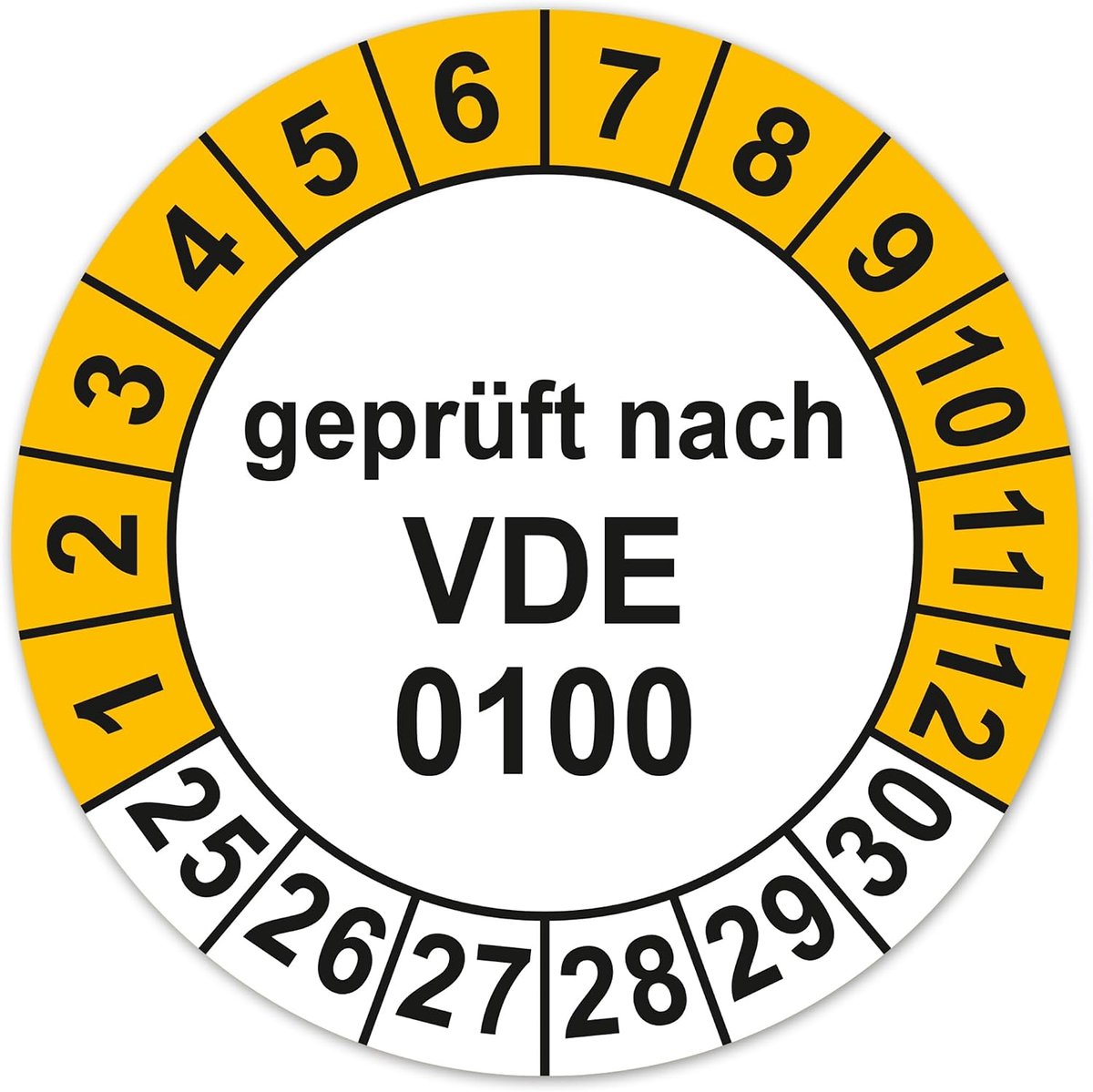 Teststickers VDE 0100 - waterdicht en zelfklevend - voor elektroinspecties - duidelijke markering - ShopVlot