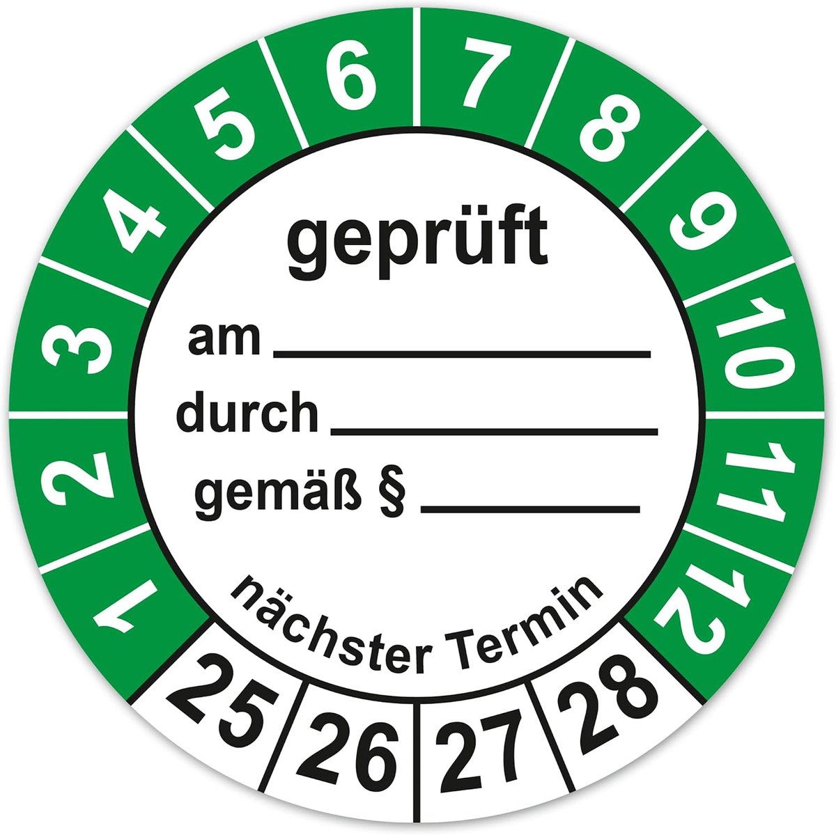 Teststicker Ø40mm - vinyl sticker - zelfklevend - voor duidelijke testdocumentatie - ShopVlot