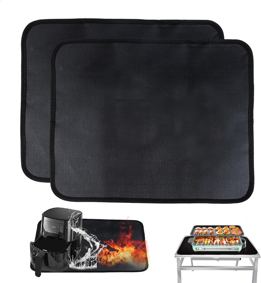 Hittebestendige Mat 45 x 38 - Vezelglas - Brandwerend - Bescherming voor keukenwerkbladen - ShopVlot