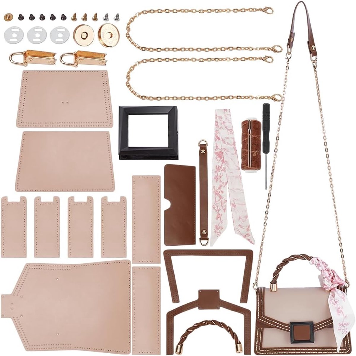 Handtas maakset - Imitatieleer - Elegante schoudertas - Perfect voor handwerk - ShopVlot
