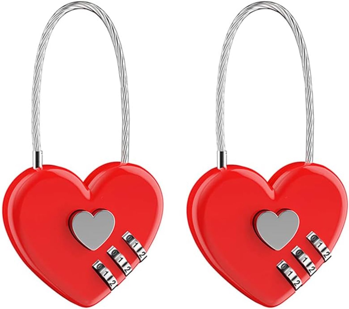 Metal Padlock, Padlock, Number Combination, Padlock, Heart Shape, Padlock for Storage Box, Luggage, Backpack, Jewelry - ShopVlot