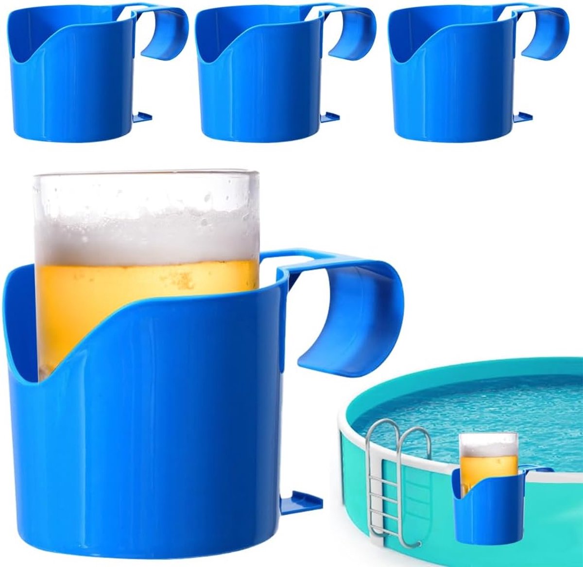 Poolside Cup Holders for Swimming Pool, Drinking Bowl, Whirlpool, Plastic Drink Holder, Pool Cup Holder, Pool Pad - ShopVlot