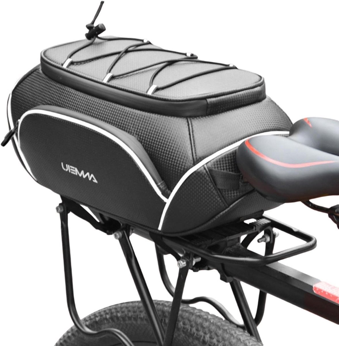 Fietsenrek Tas - Fietstas Achterdrager - Fietsen Outdoor - Waterdicht PU Materiaal - 10L - Zwart