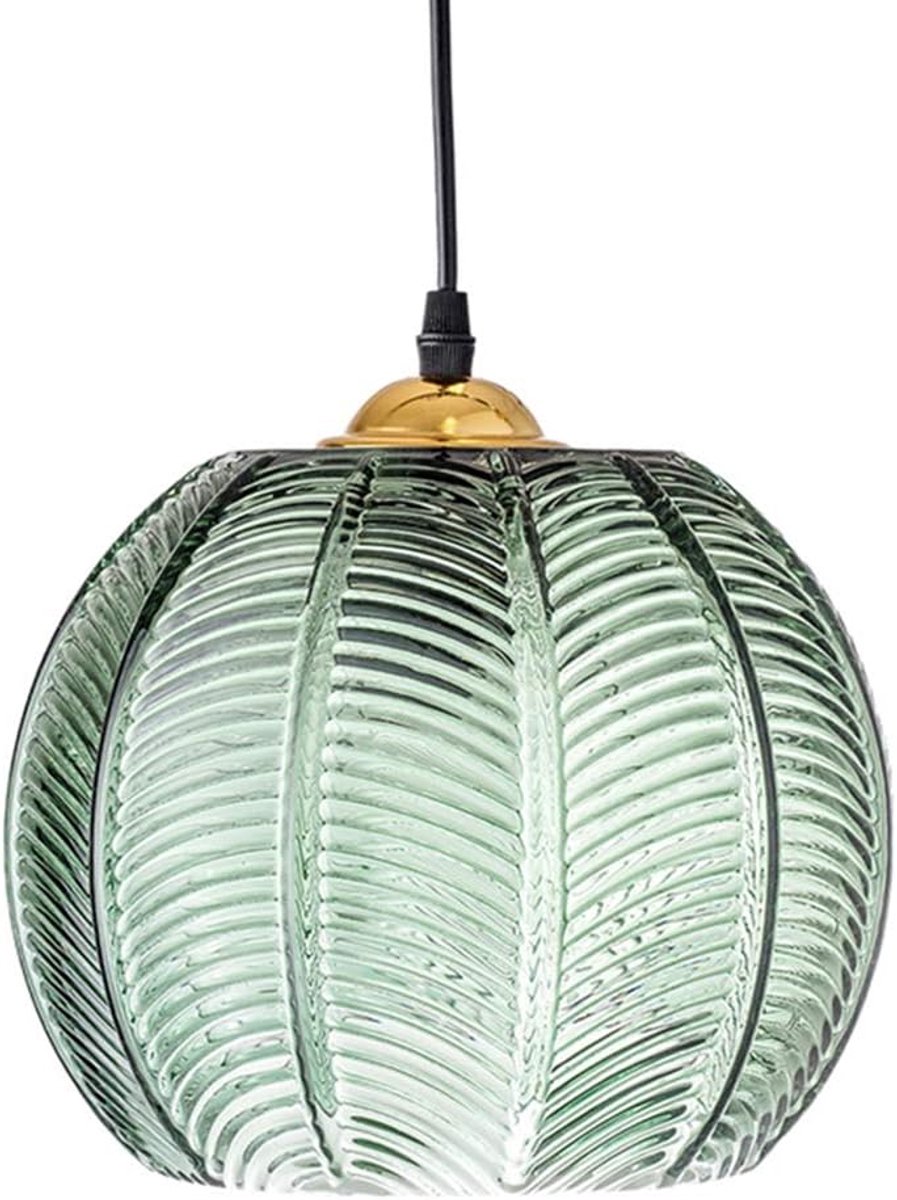 Glass Pendant Light Green Lampshade Modern Ceiling Lighting Glass Art Deco Lamp Living Room Dining Room Bedroom Lounge - ShopVlot