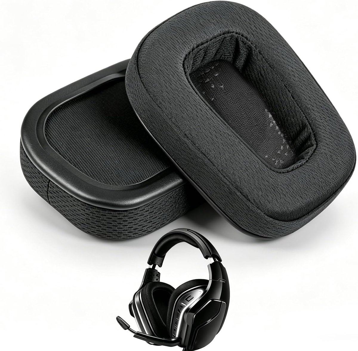 Vervangende stoffen oorkussens voor over-ear gaming-hoofdtelefoon, traagschuim, zachte kussens voor meer comfort en - ShopVlot