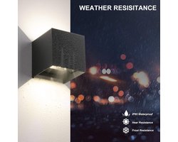 ledmo Pack of 8 LED Wall Lights for Indoor and Outdoor Use, 12 W, Up and Down Lighting, 4000 K - ShopVlot