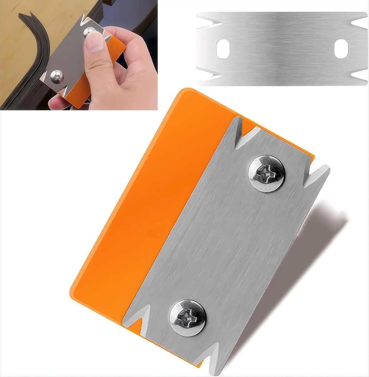 Veneer Edge Cutter, One-Handed Planer for Woodworking, Portable, Manual Edge Banding Cutter with 1 Spare Blade - ShopVlot