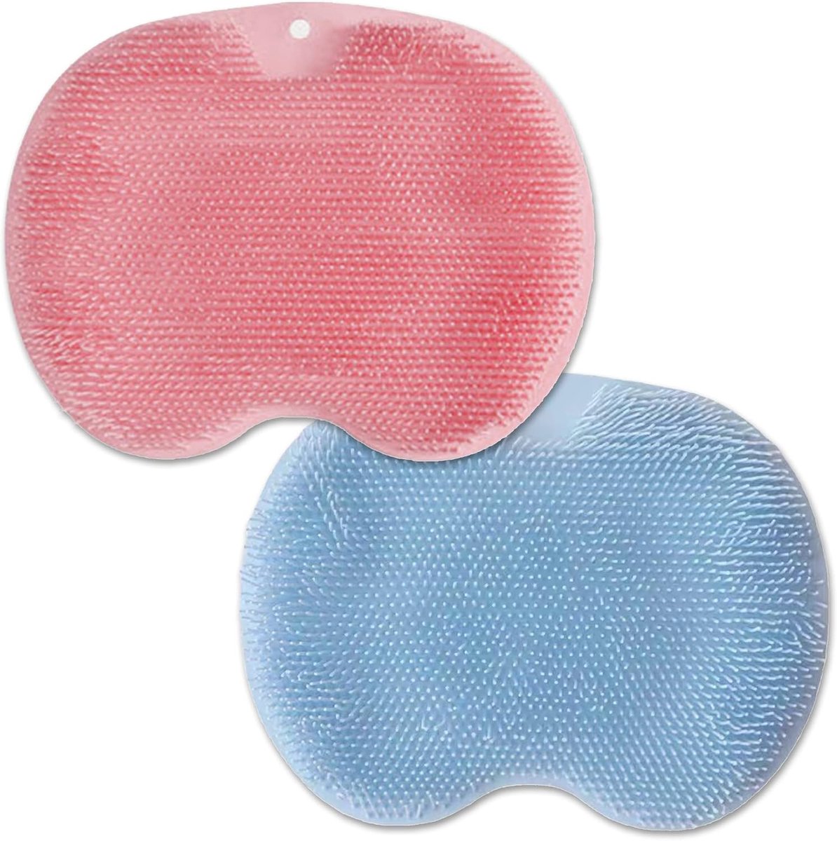 2Pcs Non-slip Silicone Massage Pad, Foot Brush Washer Massager Shower Foot Scrubber Shower, Foot Massager Scrubber - ShopVlot