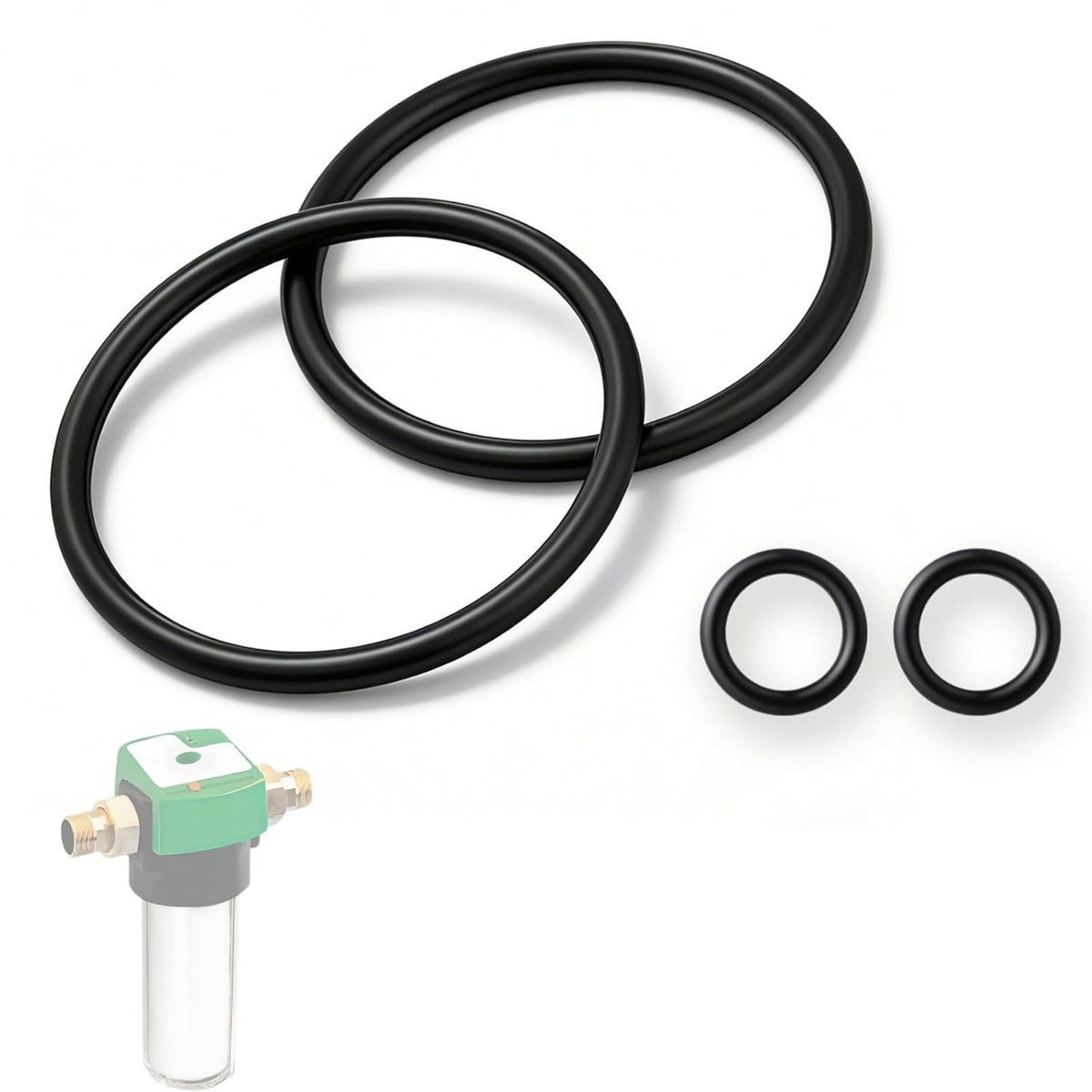 4 stuks vervangende afdichtingsset, compatibel met Grünbeck Geno fijnfilter FS 1"/FSD 1", waterfilter, afdichtingsset - ShopVlot