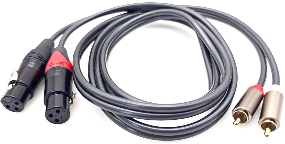 Solidchoice - 1.5m Dual XLR naar RCA Audiokabel voor HiFi Systemen