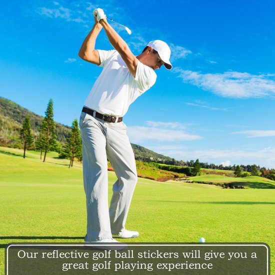 Reflecterende stickers voor golfballen - 300 stuks voor golfsimulators, swinganalyse en balmarkering van Merkloos — afbeelding 4
