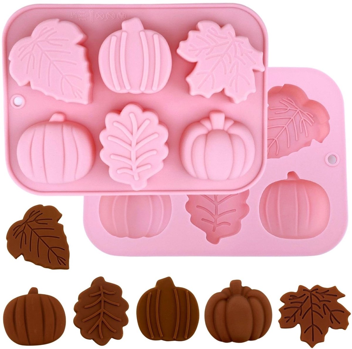 Solidchoice - Herfst Silicone Chocolade Mallen met Pompoen en Bladeren