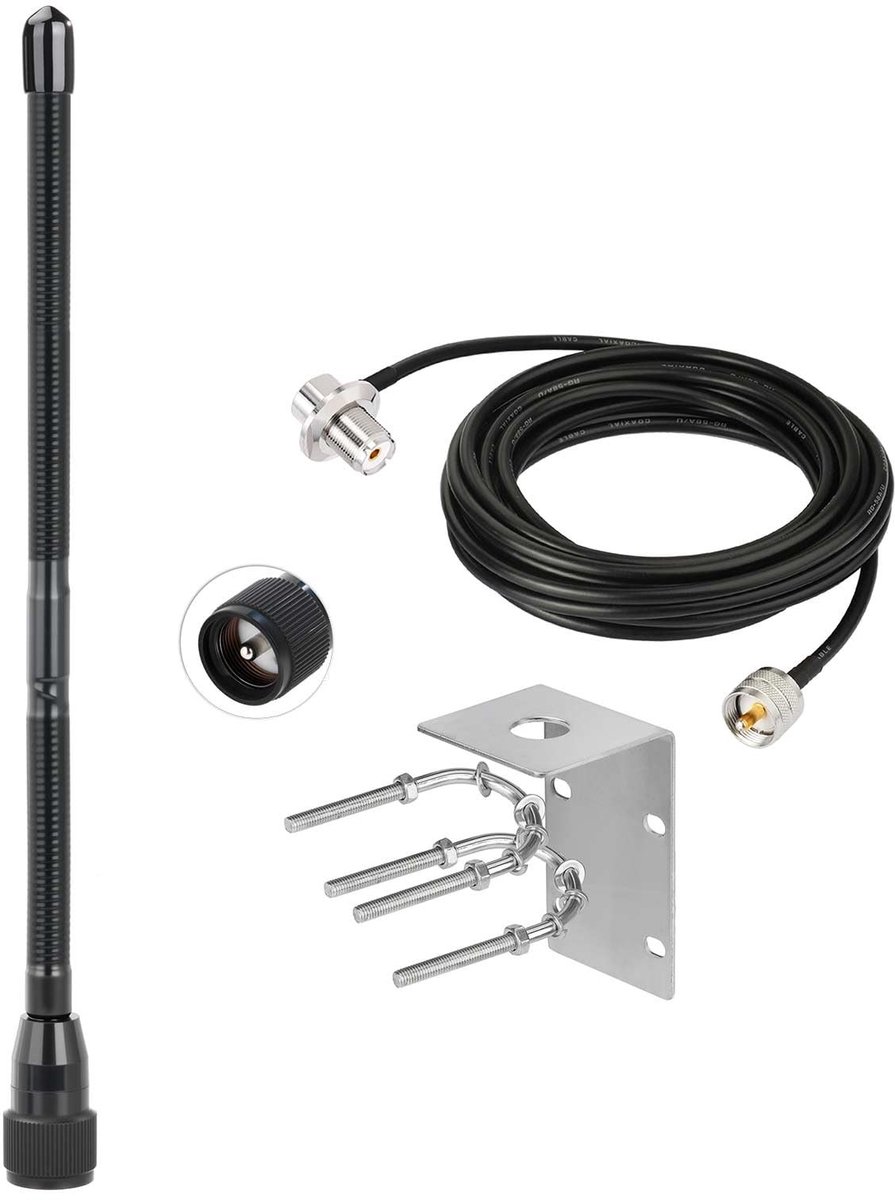 Solidchoice - 27MHz CB Radio Antenne met UHF Plug en Coaxiale Kabel