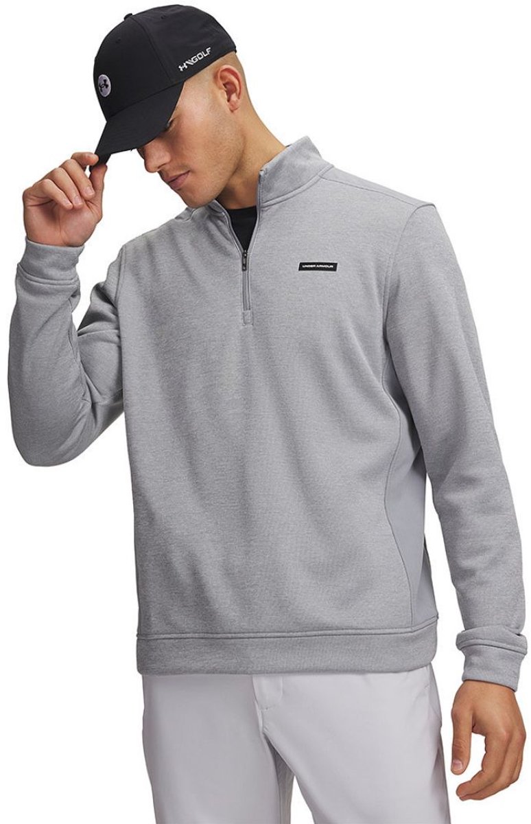 Under Armour Sweater Fleece Hybrid HZ Grijs Heren