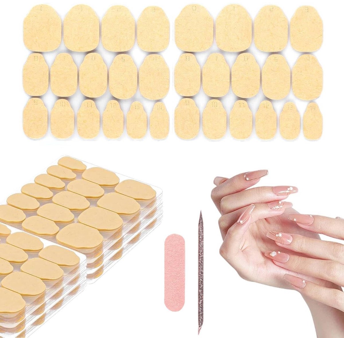 Solidchoice - 600 Stuks Zelfklevende Nagelstickers voor Nail Art
