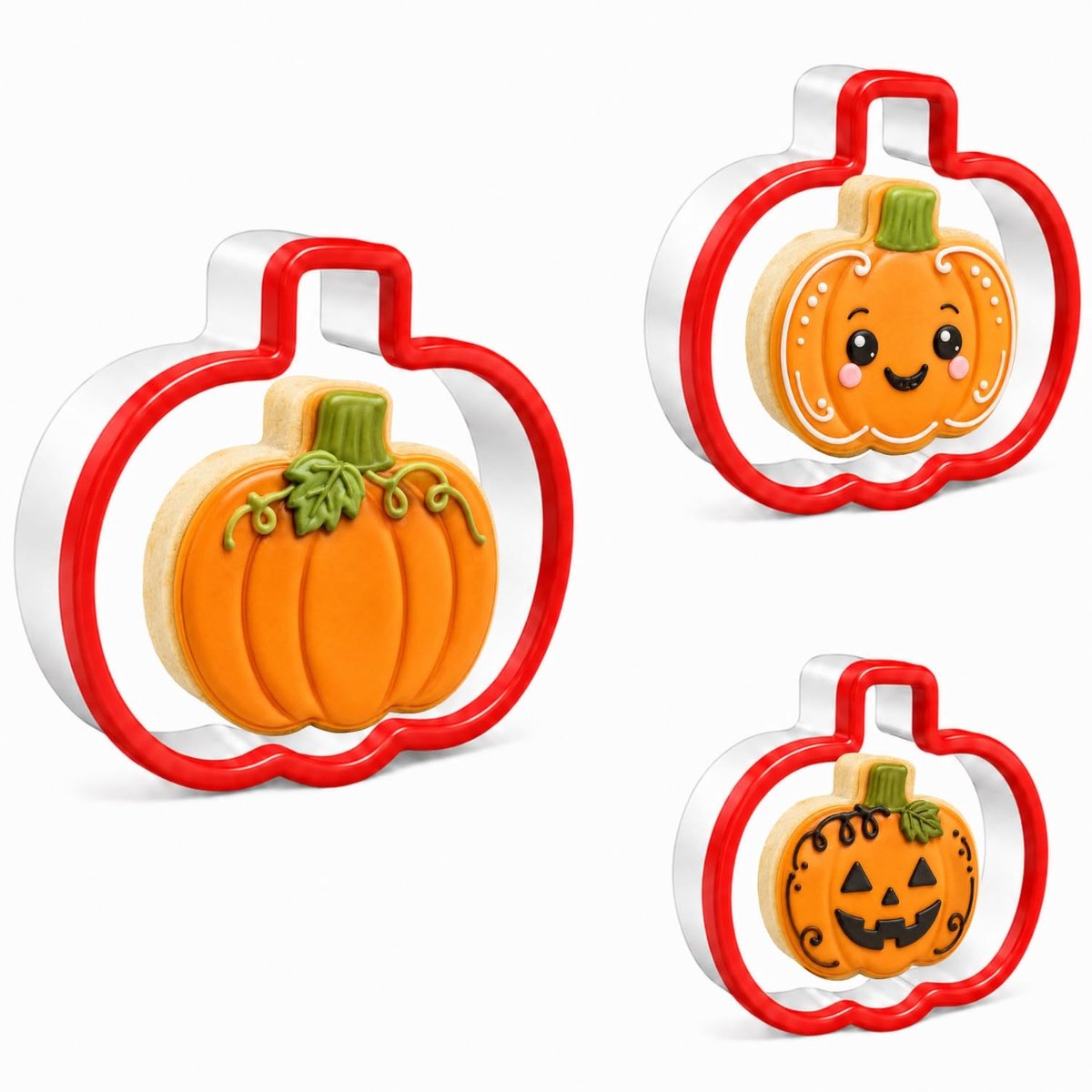 Solidchoice - Set van 3 Halloween Koekjesvormen in Pompoenvorm