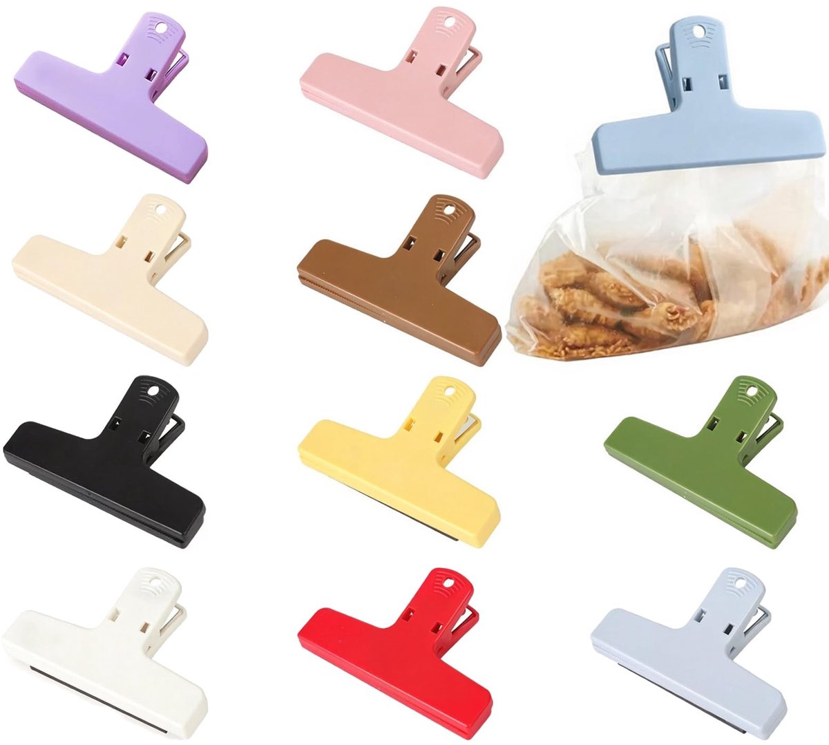 Solidchoice - Set van 10 Magnetische Klemmen voor Kantoor en Thuis