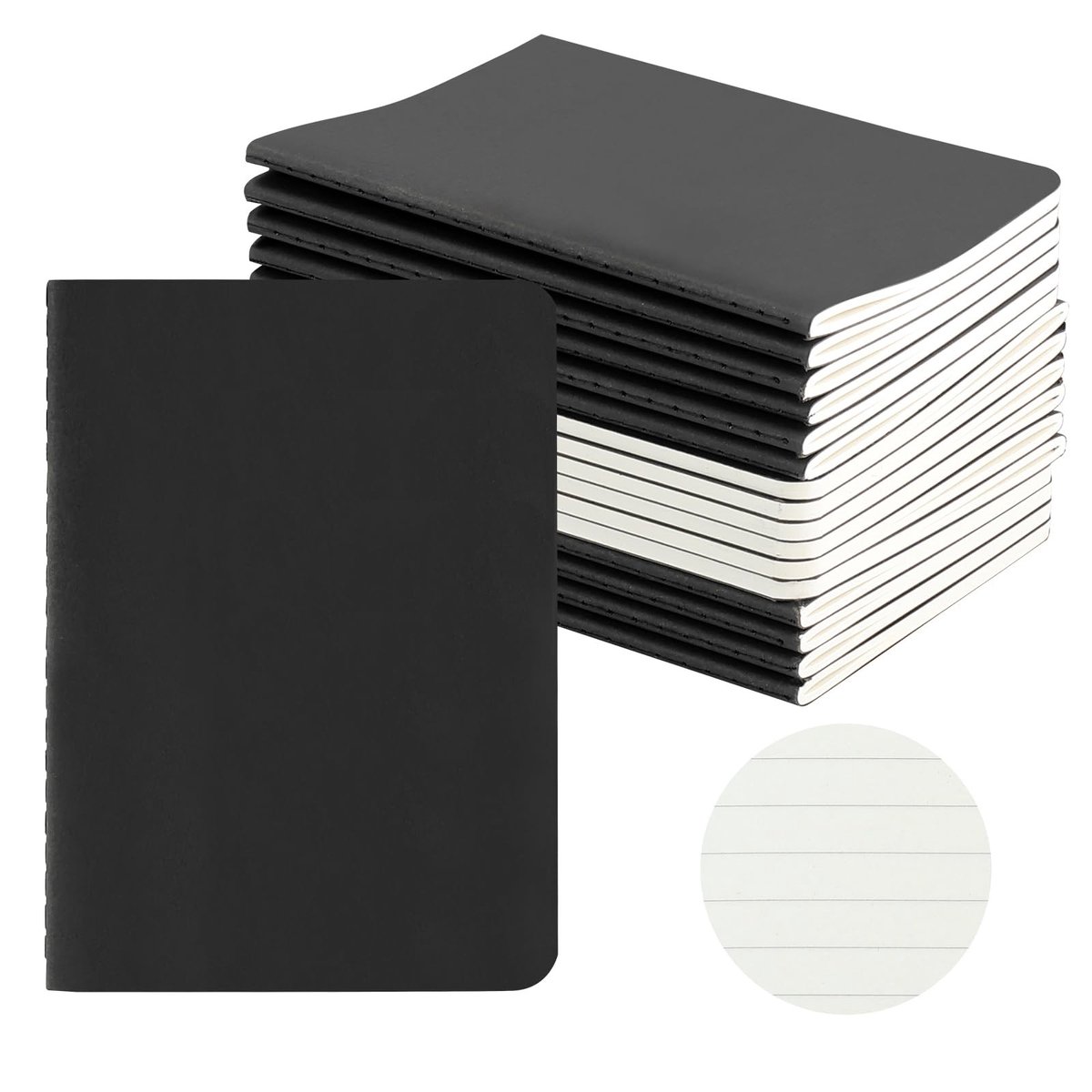 Solidchoice - A6 Notitieboek Set van 16 met Gelijnde Pagina's