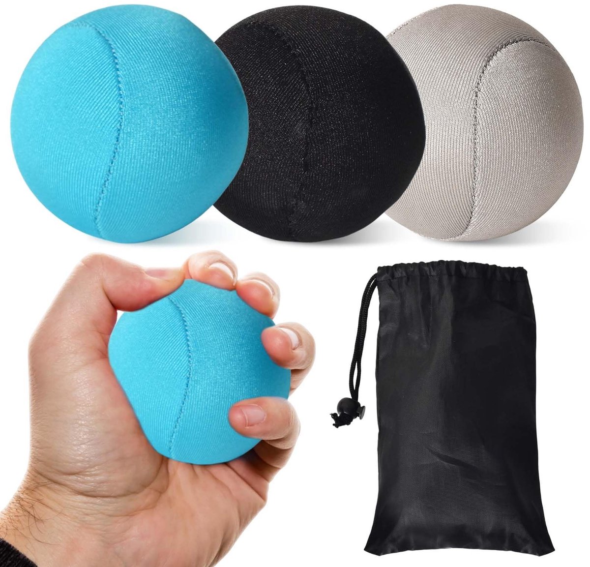 Solidchoice - Set van 3 Anti-Stress Ballen voor Handtherapie